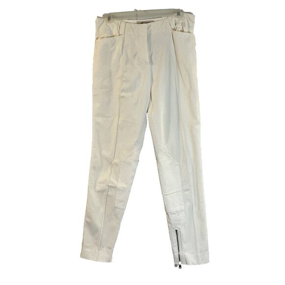 ETRO Ecru White Cotton Blend Pants‎ Size 42/ US Size 8 - Picture 1 of 16